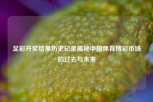 足彩开奖结果历史记录揭秘中国体育博彩市场的过去与未来