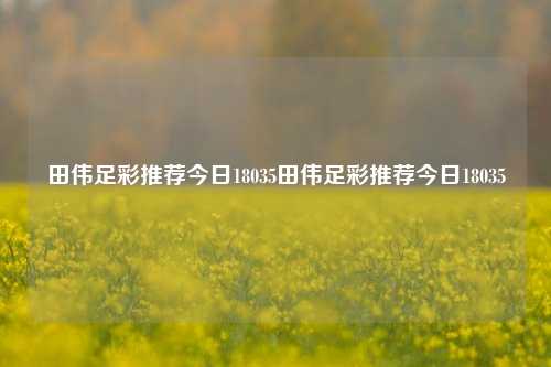 田伟足彩推荐今日18035田伟足彩推荐今日18035