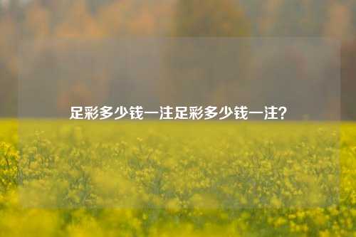 足彩多少钱一注足彩多少钱一注？