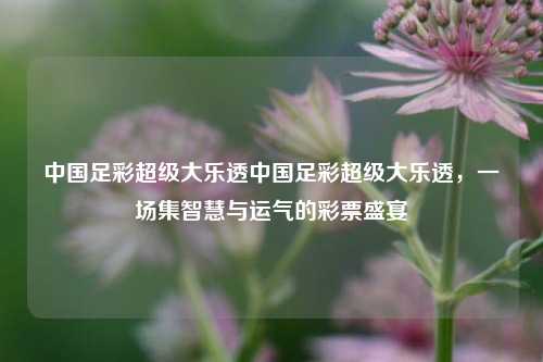 中国足彩超级大乐透中国足彩超级大乐透，一场集智慧与运气的彩票盛宴