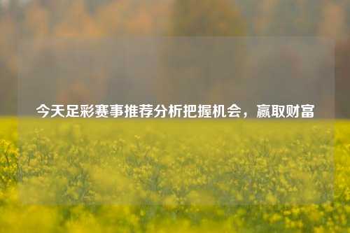 今天足彩赛事推荐分析把握机会，赢取财富