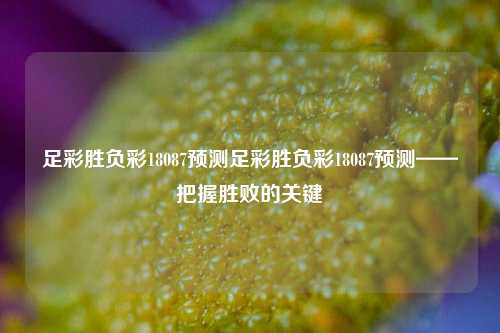 足彩胜负彩18087预测足彩胜负彩18087预测——把握胜败的关键