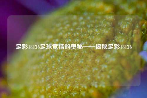 足彩18136足球竞猜的奥秘——揭秘足彩18136