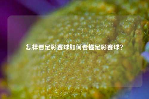 怎样看足彩赛球如何看懂足彩赛球？